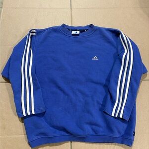 vintage blue adidas crewneck